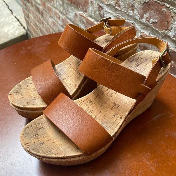 Kork-Ease Women’s Brown Cork Wedge Sandals Size 7 - Picture 1 of 10